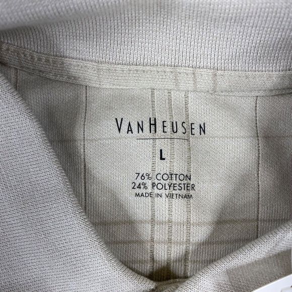 NWT VanHeusen Men's Size Large Tan Soft Long Sleeve Shirt - Picture 3 of 8